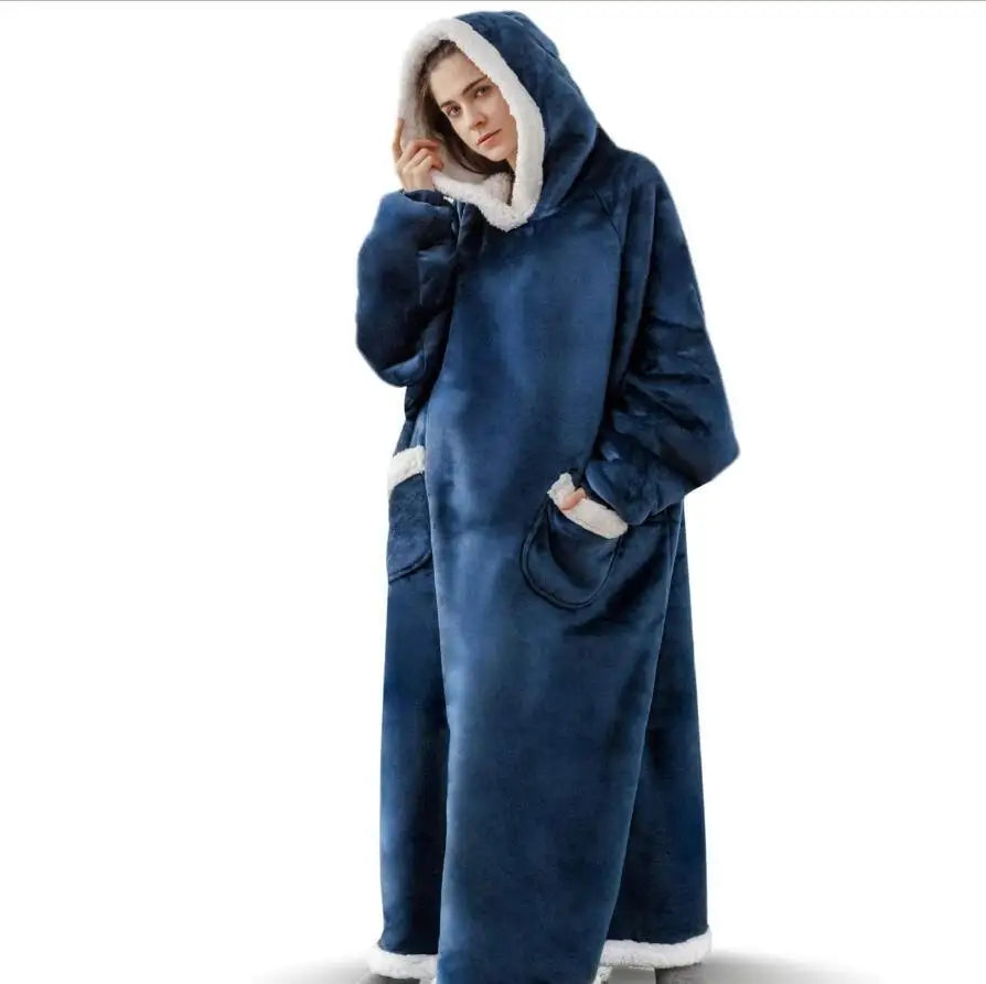 The Coziee | Super Long Fleece Blanket Hoodie – Wrap Yourself in Warmth