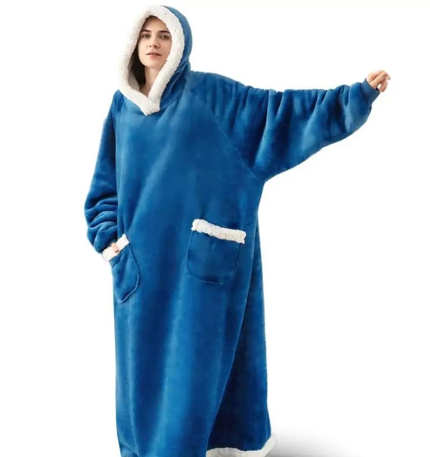 The Coziee | Super Long Fleece Blanket Hoodie – Wrap Yourself in Warmth