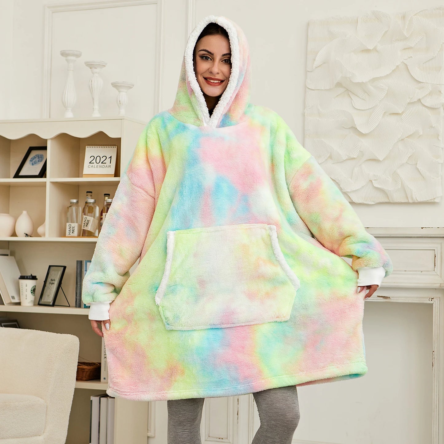 The Coziee | Oversized Tie-Dye Blanket Hoodie Sweatshirt