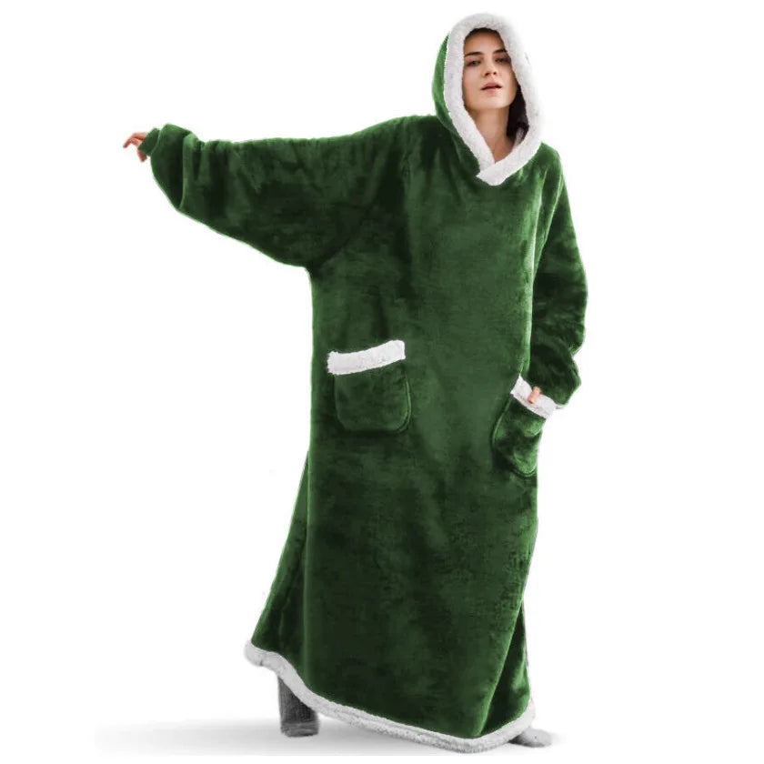 The Coziee | Super Long Fleece Blanket Hoodie – Wrap Yourself in Warmth