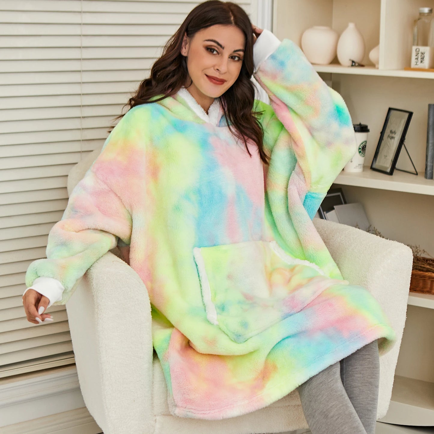 The Coziee | Oversized Tie-Dye Blanket Hoodie Sweatshirt