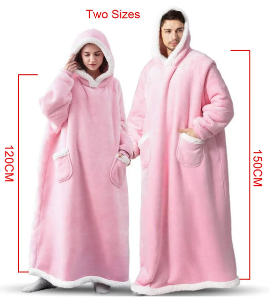 The Coziee | Super Long Fleece Blanket Hoodie – Wrap Yourself in Warmth