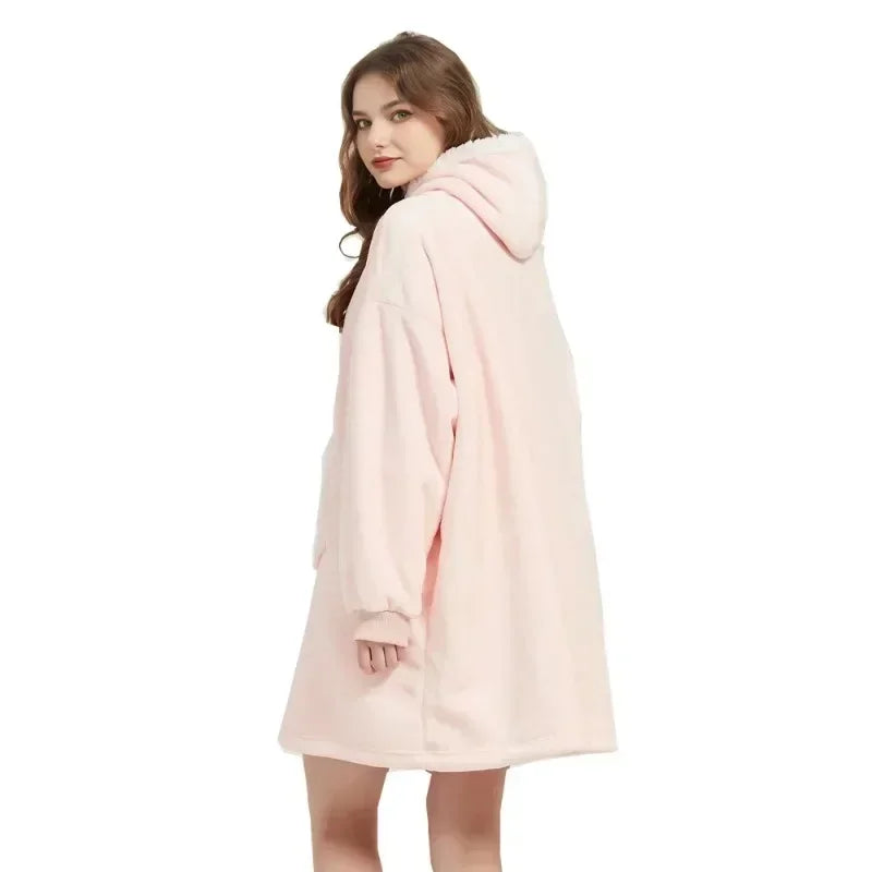 The Coziee | Ultra-Soft Flannel Hoodie Blanket – Perfect for Lounging & Relaxing