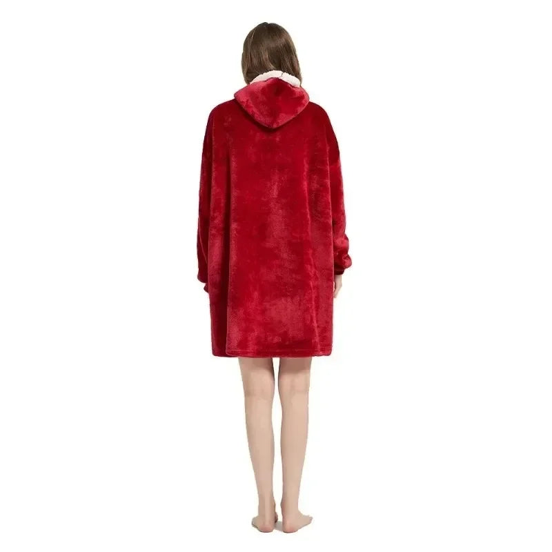 The Coziee | Ultra-Soft Flannel Hoodie Blanket – Perfect for Lounging & Relaxing