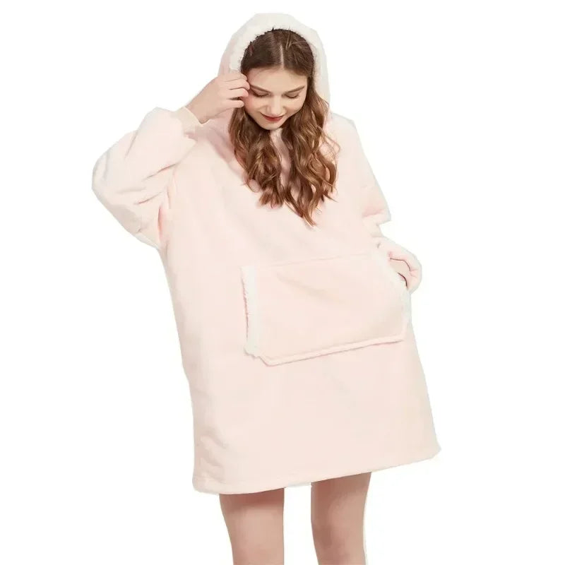 The Coziee | Ultra-Soft Flannel Hoodie Blanket – Perfect for Lounging & Relaxing