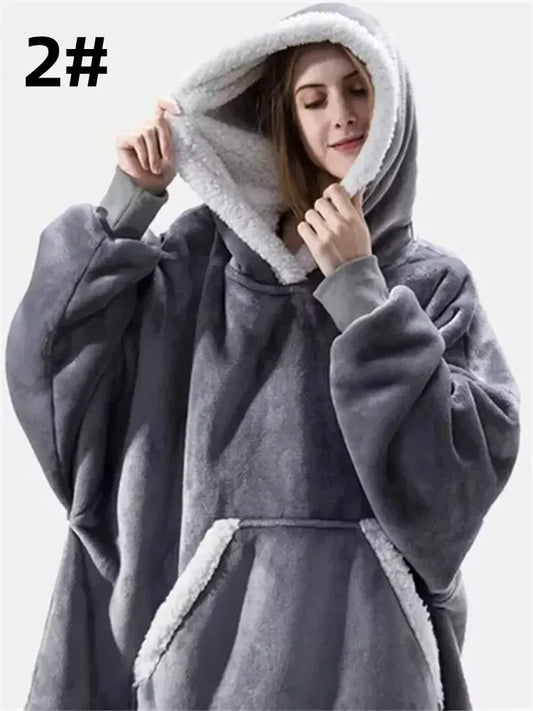 The Coziee | Oversized Flannel Blanket Hoodie – Snuggle in Ultimate Warmth