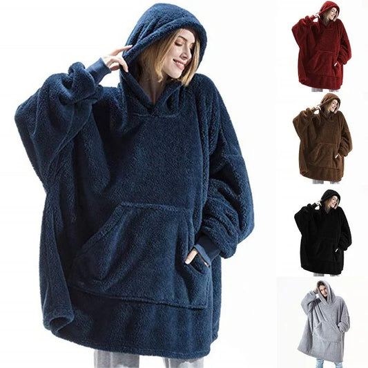 The Coziee | Solid Oversized Blanket Hoodie Sweatshirt