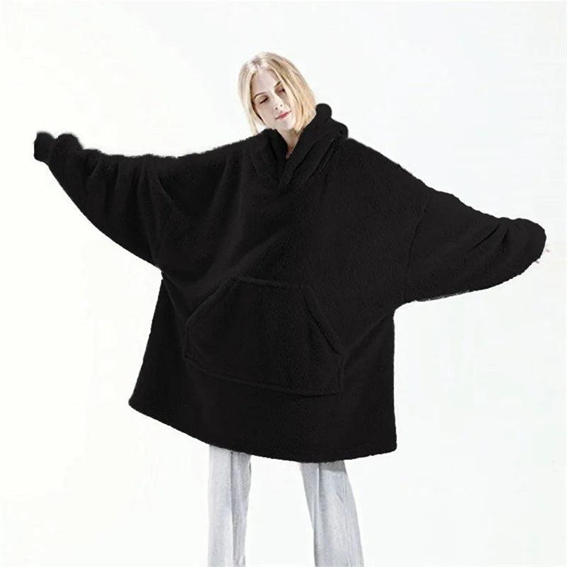 The Coziee | Solid Oversized Blanket Hoodie Sweatshirt