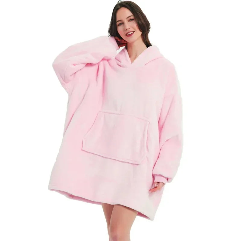 The Coziee | Ultra-Soft Flannel Hoodie Blanket – Perfect for Lounging & Relaxing