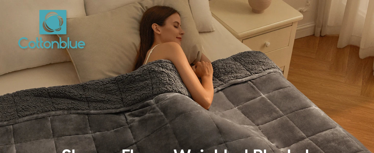 The Coziee | 15 lbs Queen-Size Weighted Blanket – Ultimate Comfort & Calming Warmth