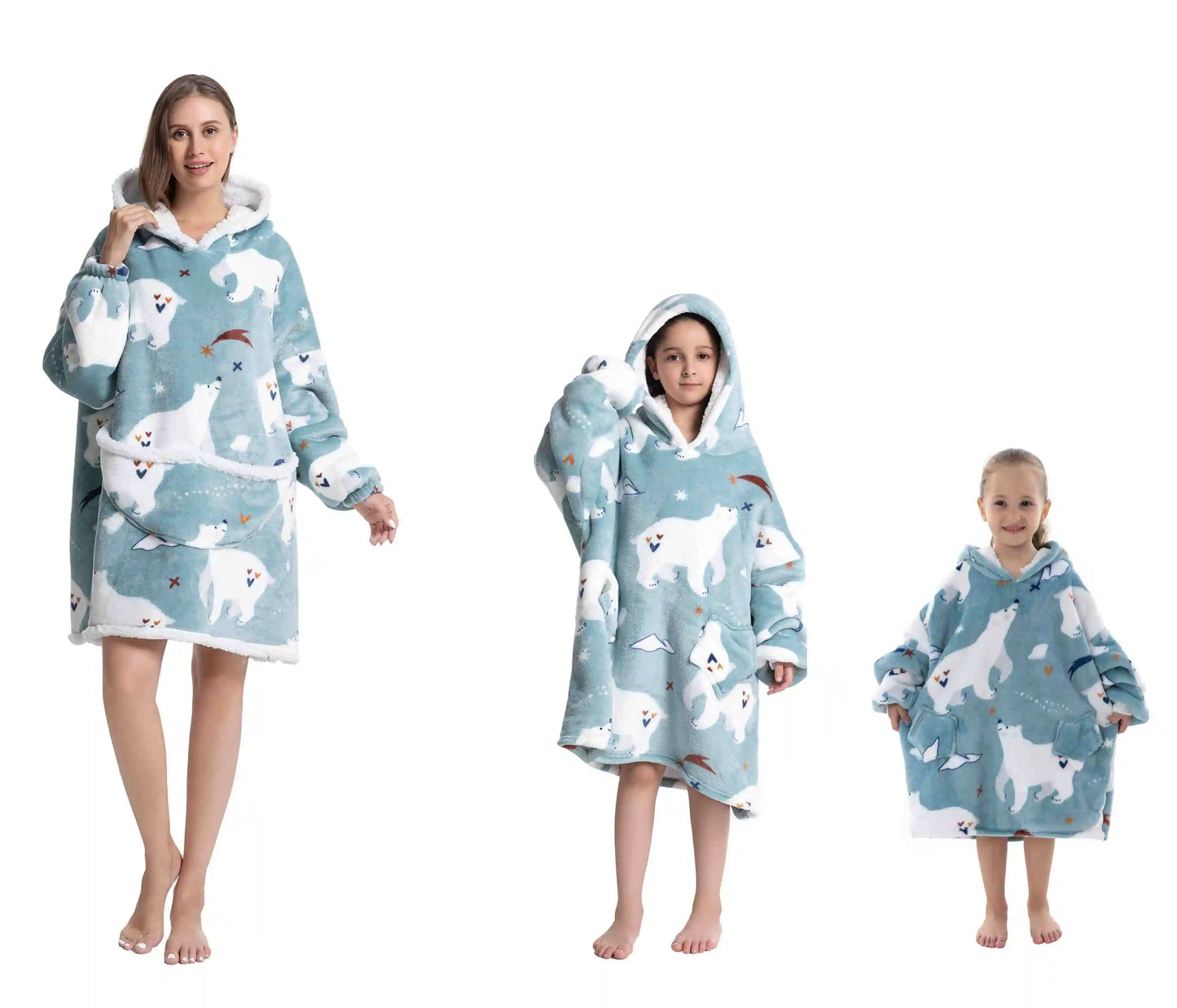 The Coziee | Oversized Printed Hoodie Blanket Sweatshirt