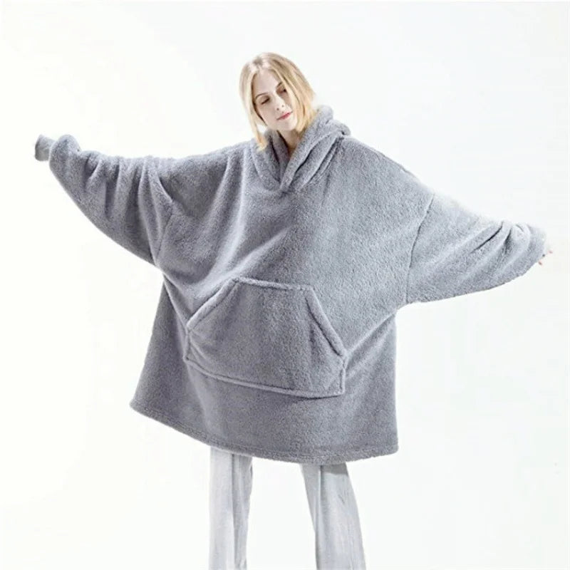 The Coziee | Solid Oversized Blanket Hoodie Sweatshirt