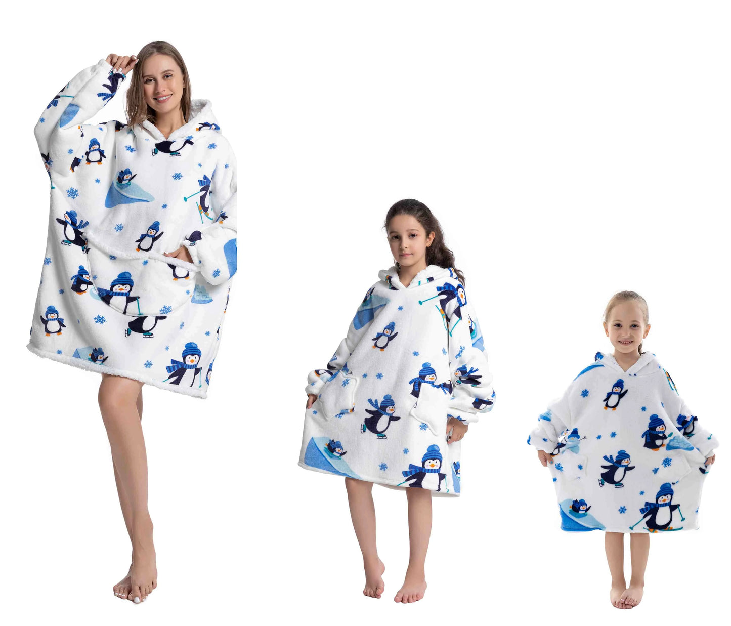 The Coziee | Oversized Printed Hoodie Blanket Sweatshirt