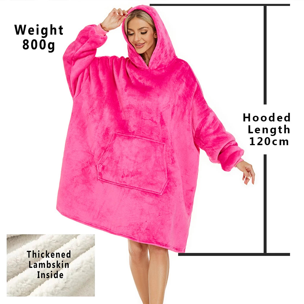 The Coziee | Oversized Flannel Blanket Hoodie – Snuggle in Ultimate Warmth