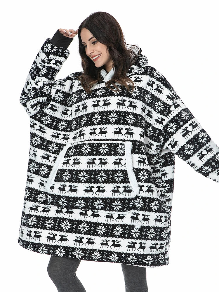 The Coziee | Oversized Tie-Dye Blanket Hoodie Sweatshirt