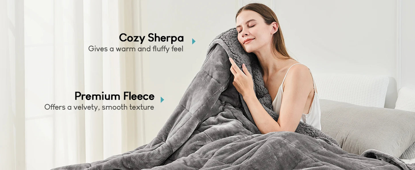 The Coziee | 15 lbs Queen-Size Weighted Blanket – Ultimate Comfort & Calming Warmth