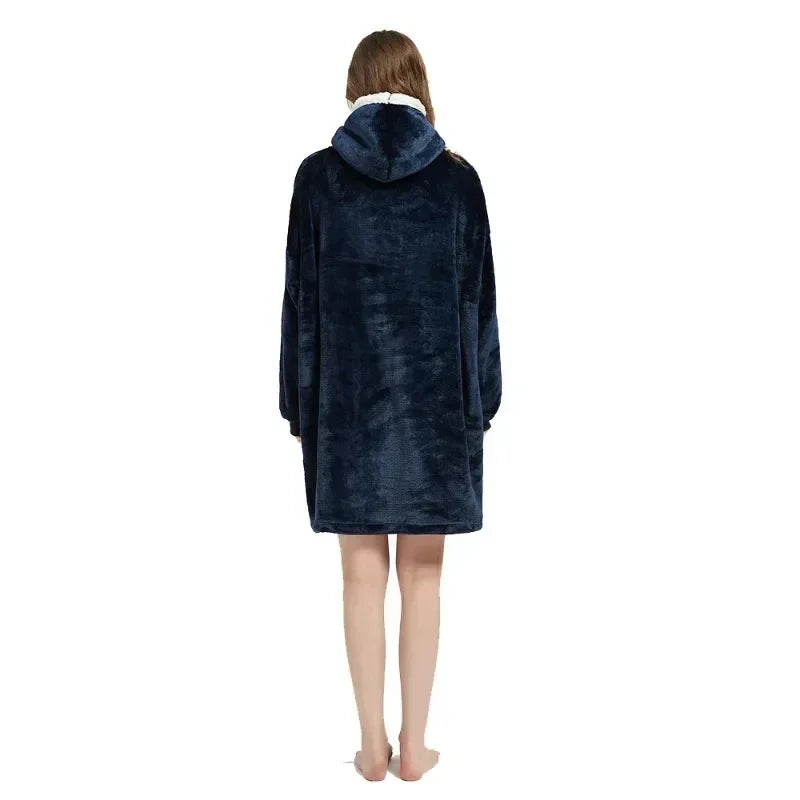 The Coziee | Ultra-Soft Flannel Hoodie Blanket – Perfect for Lounging & Relaxing