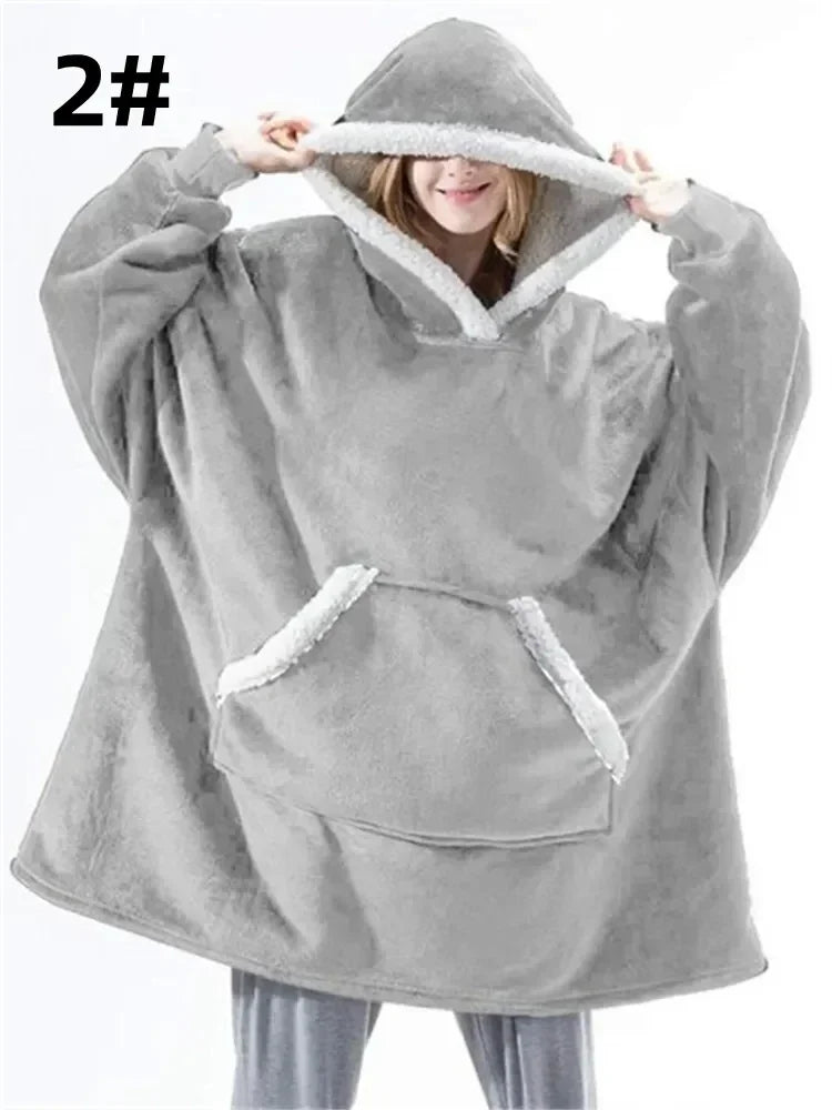 The Coziee | Oversized Flannel Blanket Hoodie – Snuggle in Ultimate Warmth