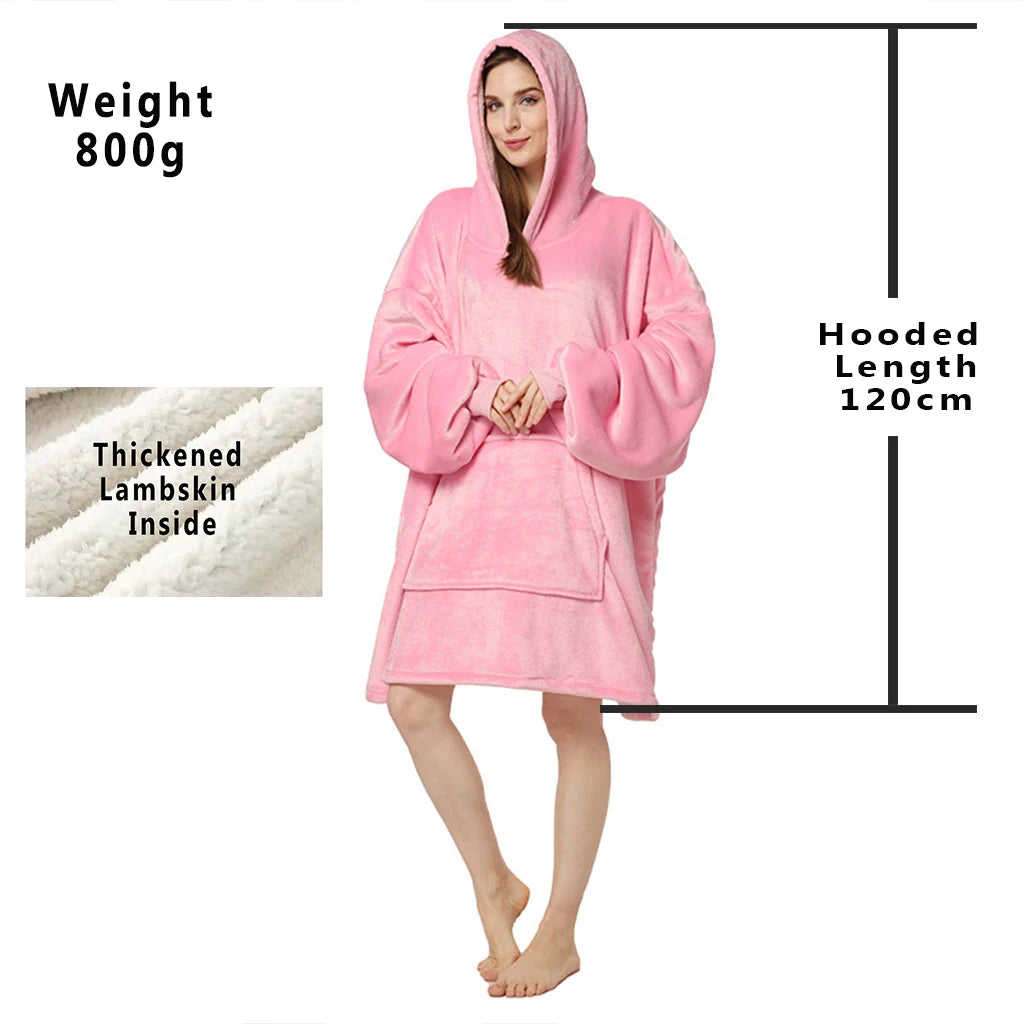 The Coziee | Oversized Flannel Blanket Hoodie – Snuggle in Ultimate Warmth