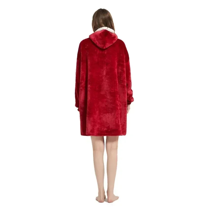 The Coziee | Ultra-Soft Flannel Hoodie Blanket – Perfect for Lounging & Relaxing