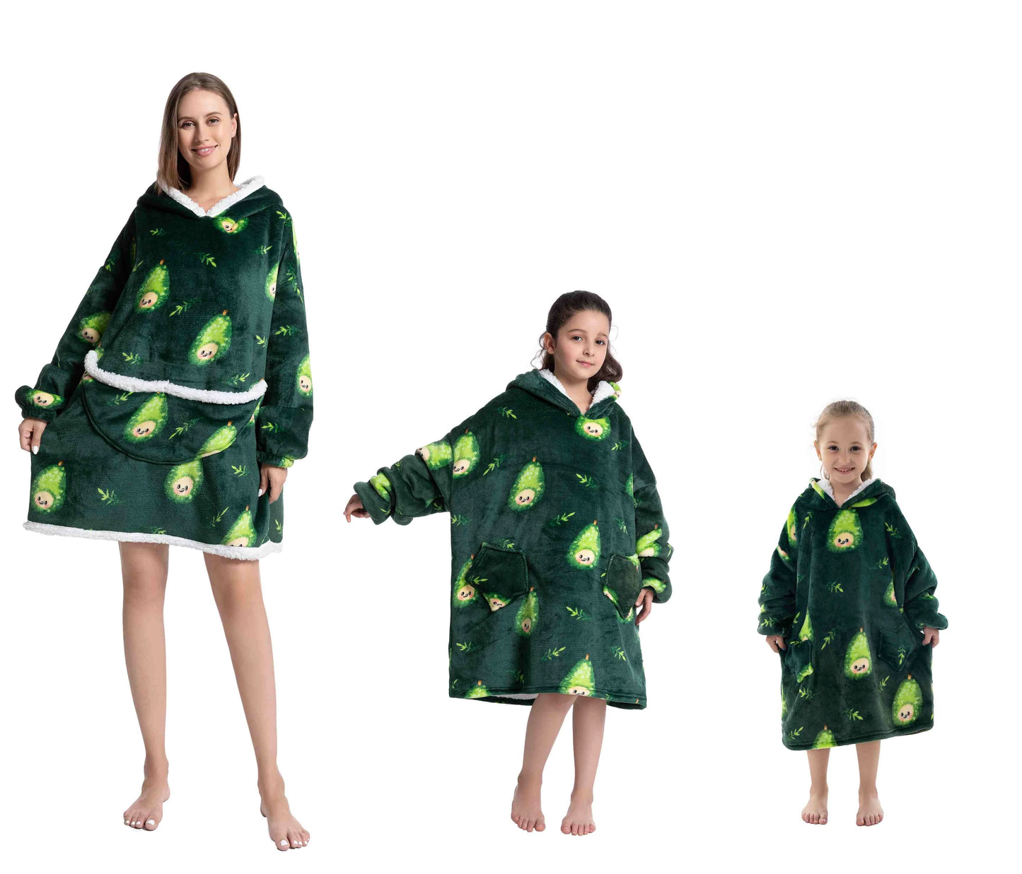 The Coziee | Oversized Printed Hoodie Blanket Sweatshirt