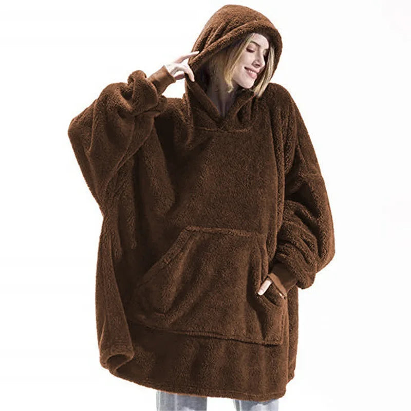 The Coziee | Solid Oversized Blanket Hoodie Sweatshirt