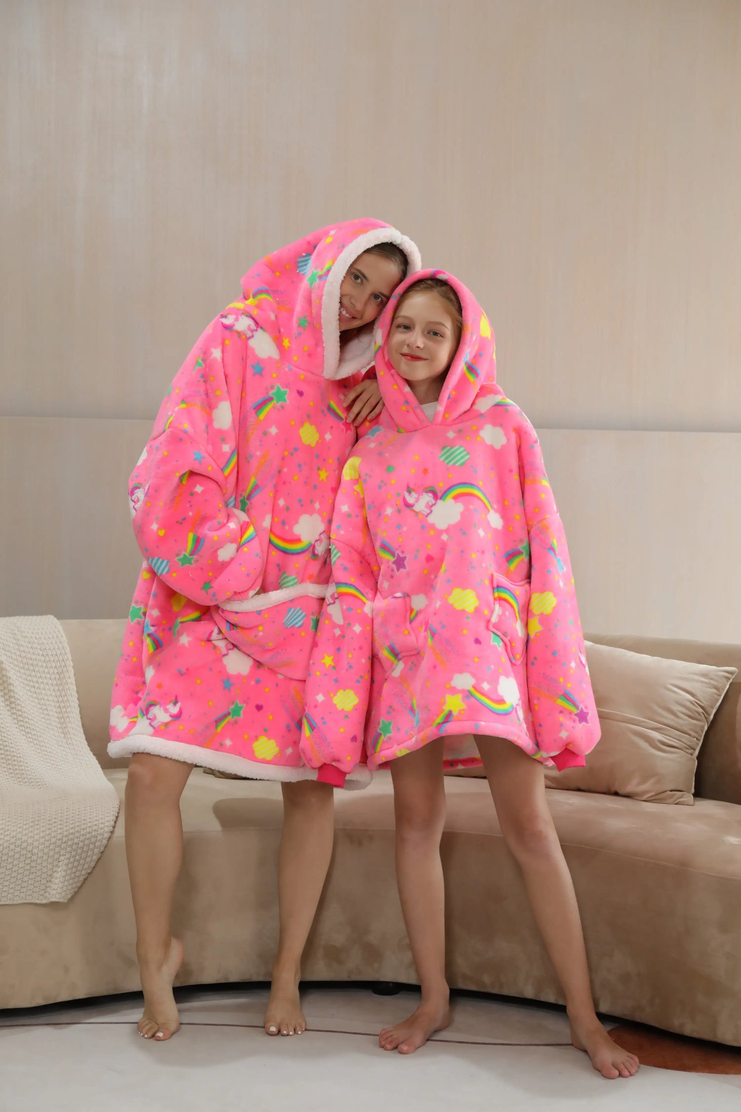 The Coziee | Oversized Printed Hoodie Blanket Sweatshirt