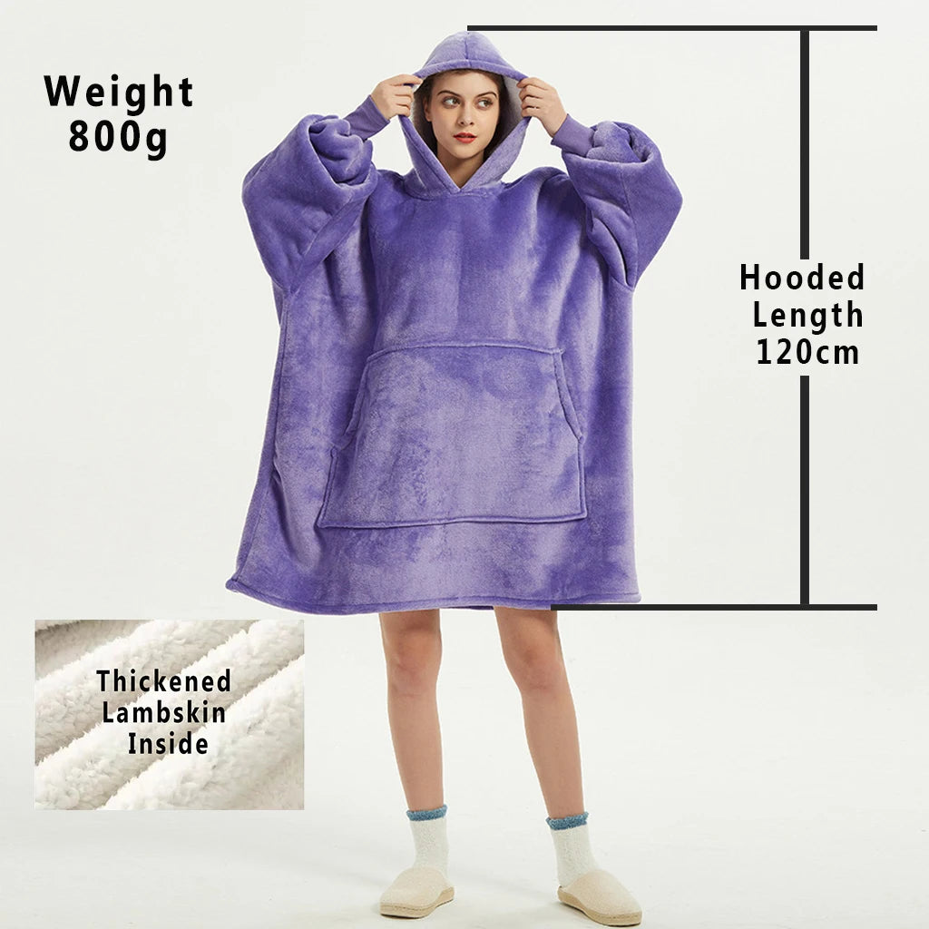 The Coziee | Oversized Flannel Blanket Hoodie – Snuggle in Ultimate Warmth