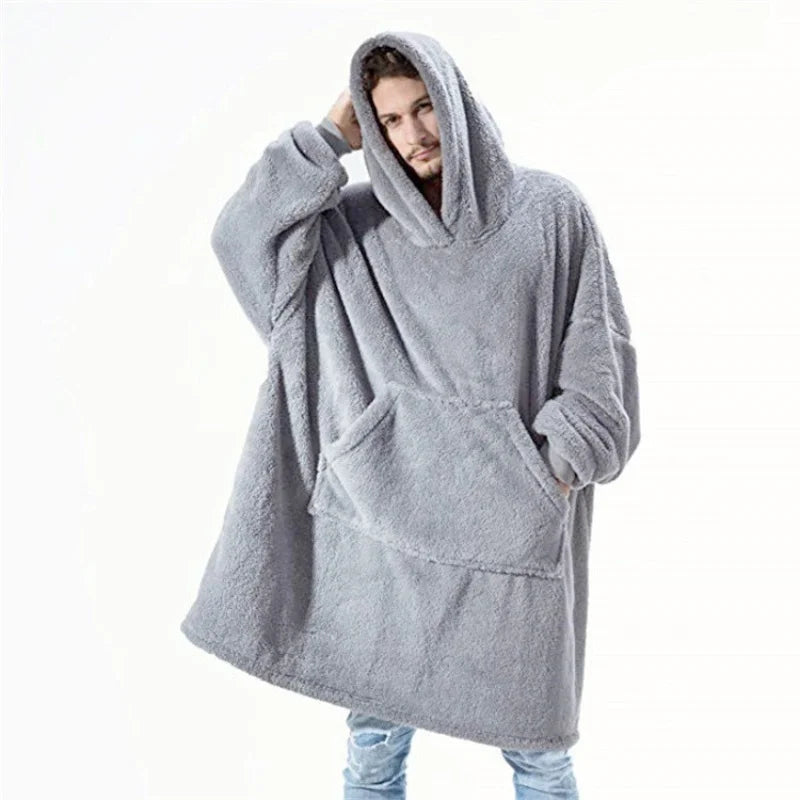 The Coziee | Solid Oversized Blanket Hoodie Sweatshirt