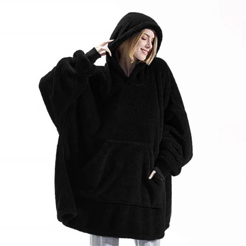 The Coziee | Solid Oversized Blanket Hoodie Sweatshirt