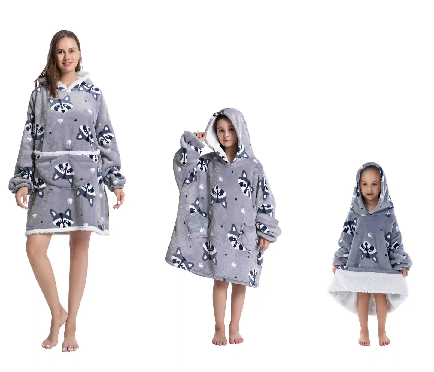 The Coziee | Oversized Printed Hoodie Blanket Sweatshirt