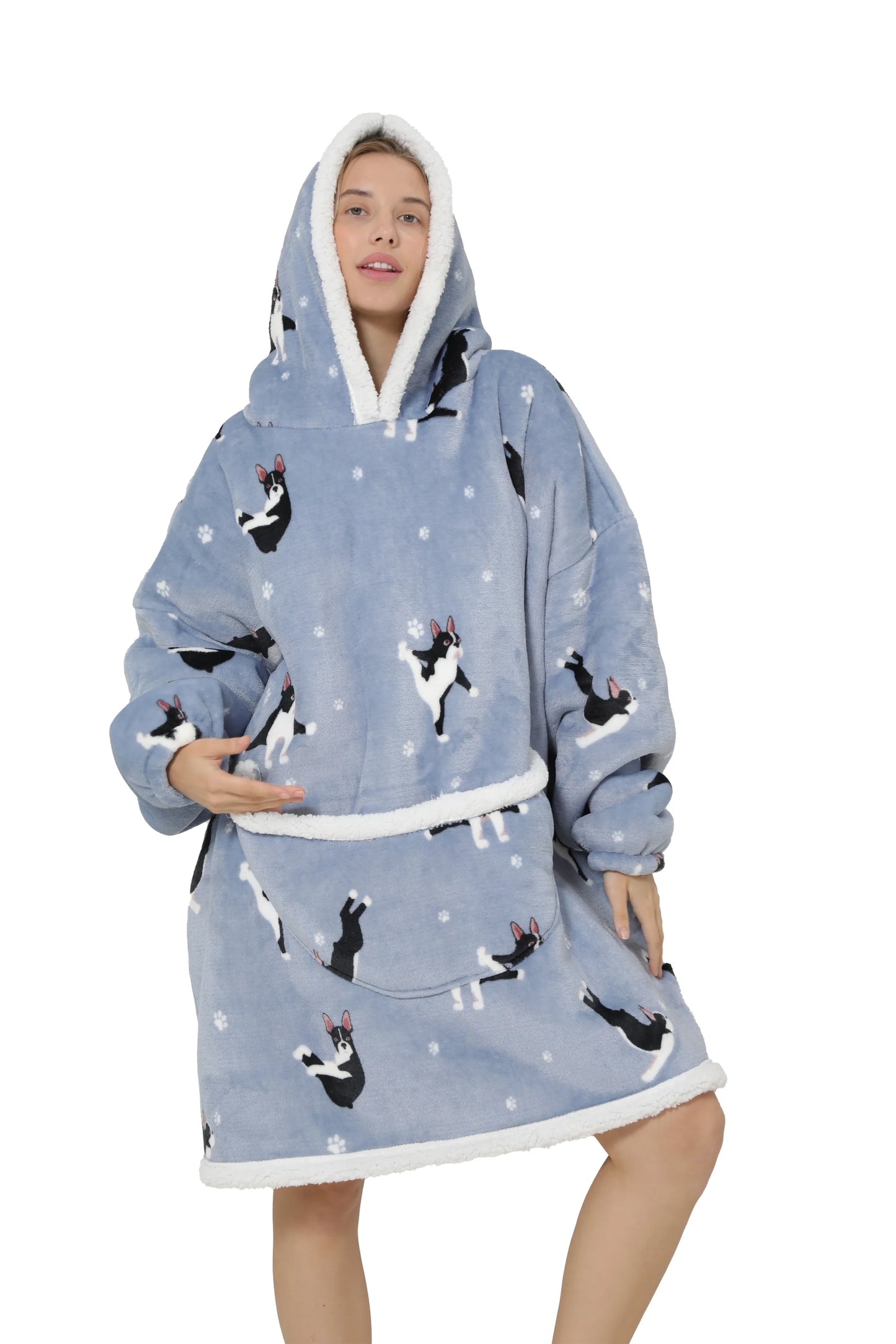 The Coziee | Oversized Printed Hoodie Blanket Sweatshirt