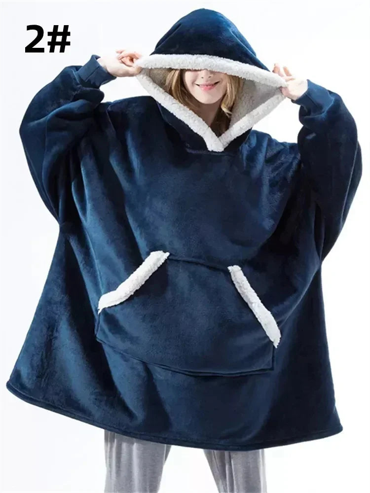 The Coziee | Oversized Flannel Blanket Hoodie – Snuggle in Ultimate Warmth