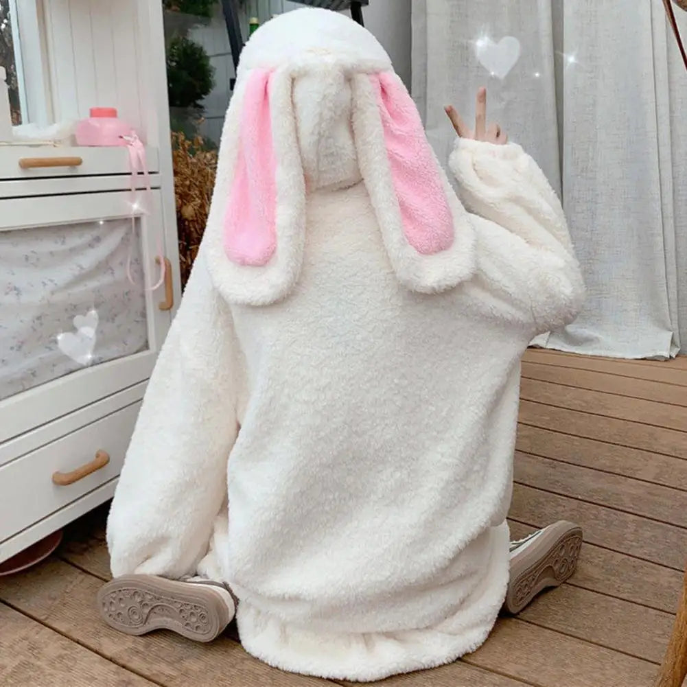 The Coziee | Oversized Bunny Ear Hoodie Blanket Sweatshirt