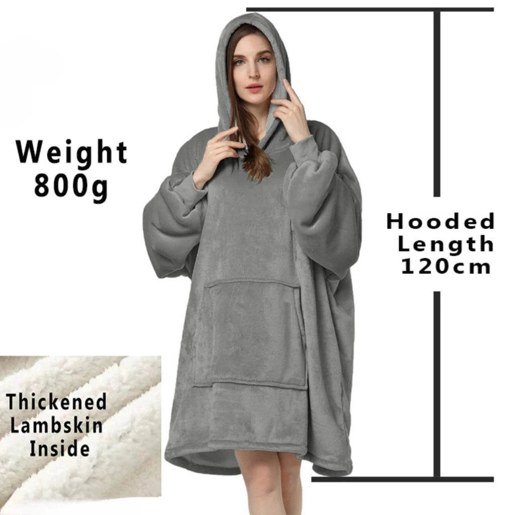 The Coziee | Oversized Flannel Blanket Hoodie – Snuggle in Ultimate Warmth